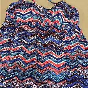 Tropical Escape Multicolor Zigzag One Piece Swimsuit